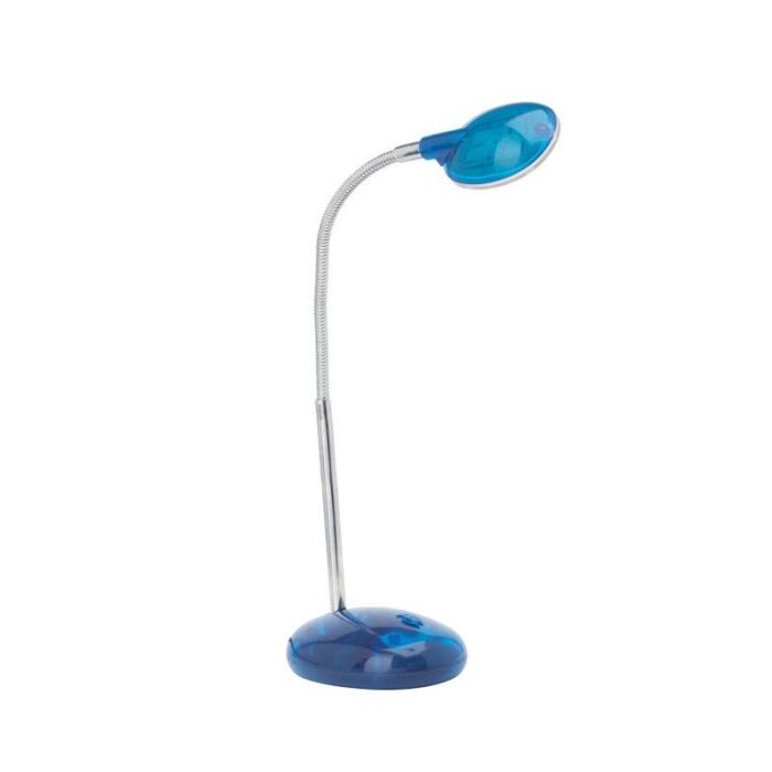 Kunststof bureaulamp blauw, Marenthe, 2W, 6000K LED, met schakelaar