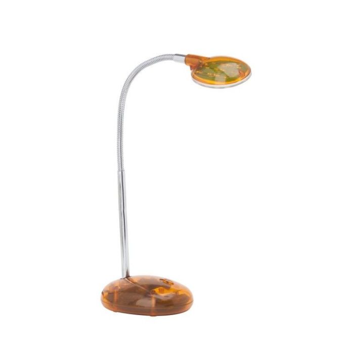 Kunststof bureaulamp oranje, Marenthe, 2W, 6000K LED, met schakelaar