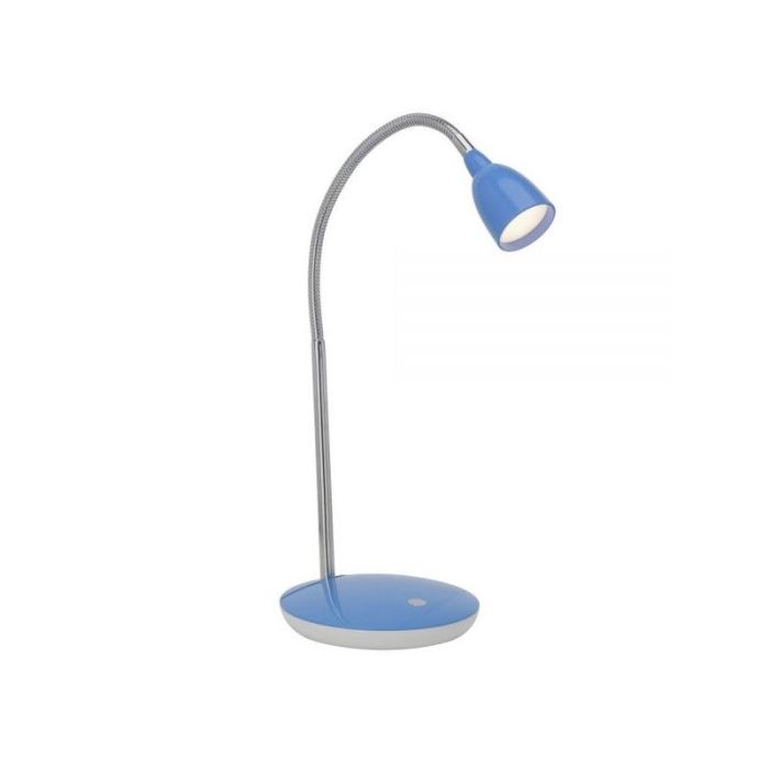 Kunststof bureaulamp blauw, Kit, 3W, 3000K LED, met schakelaar