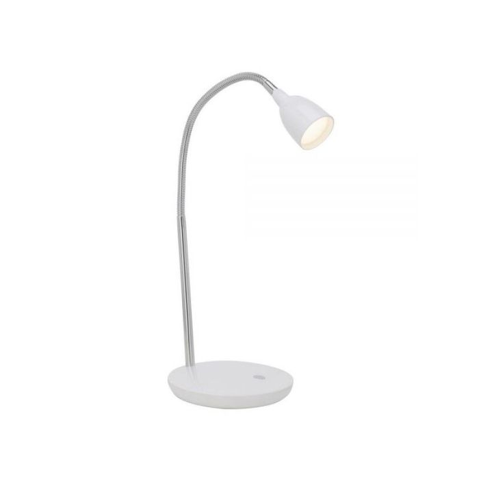 Kunststof bureaulamp wit, Kit, 3W, 3000K LED, met schakelaar