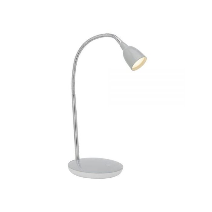Kunststof bureaulamp grijs, Kit, 3W, 3000K LED, met schakelaar