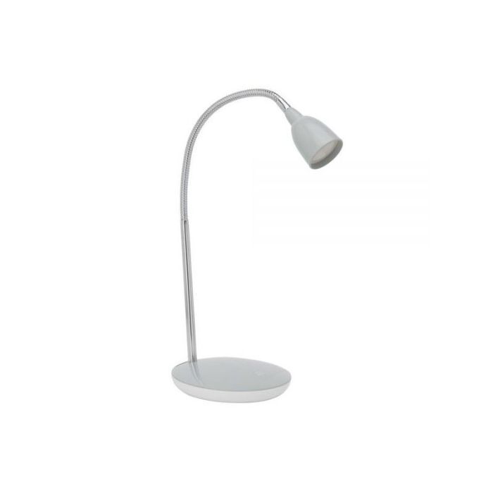Kunststof bureaulamp grijs, Kit, 3W, 3000K LED, met schakelaar