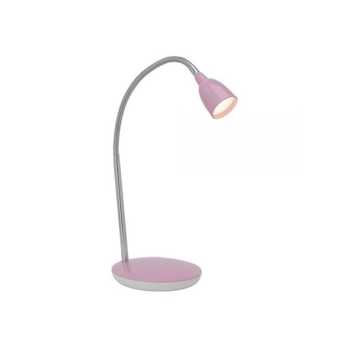 Kunststof bureaulamp roze, Kit, 3W, 3000K LED, met schakelaar