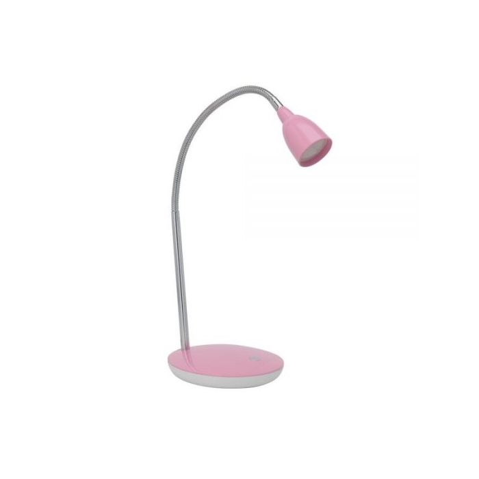 Kunststof bureaulamp roze, Kit, 3W, 3000K LED, met schakelaar