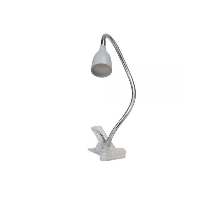 Kunststof klemspot grijs, Kit, 2,4W, 3000K LED, met schakelaar