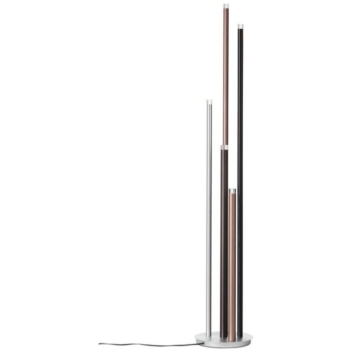 Moderne vloerlamp zilver, Olivia, 4W, 3000K LED, met schakelaar