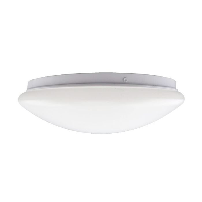 Kunststof plafondlamp met sensor wit, Djalissa, 12W, 3000K LED, IP44