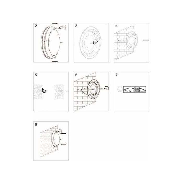Kunststof buitenlamp wit, Jeara, 12W, 4000K LED, IP66
