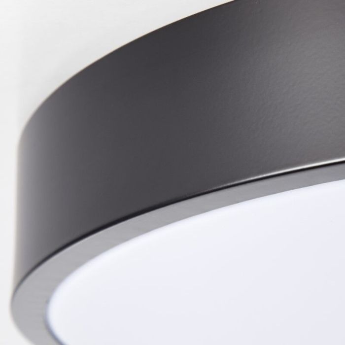 Moderne plafonnière zwart, Asude, 12W, 3000K LED