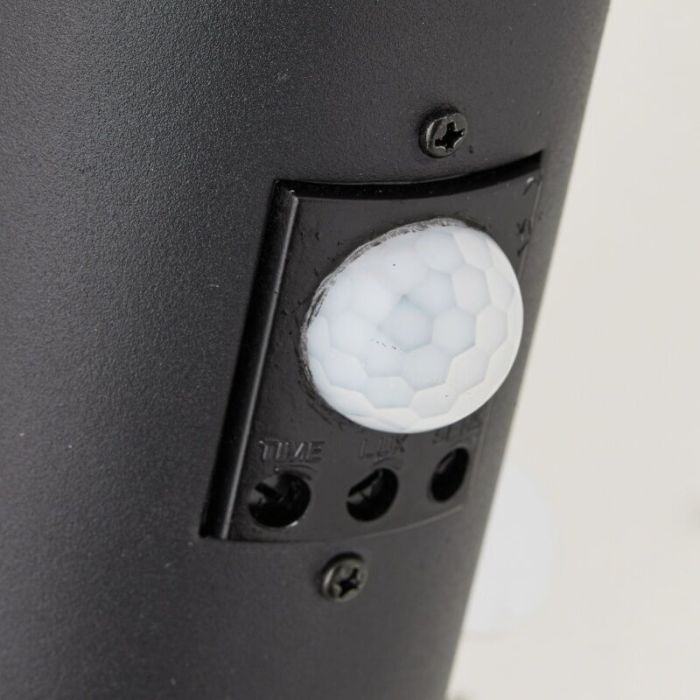 Metalen buiten wandlamp met bewegingssensor zwart, Meis, IP44