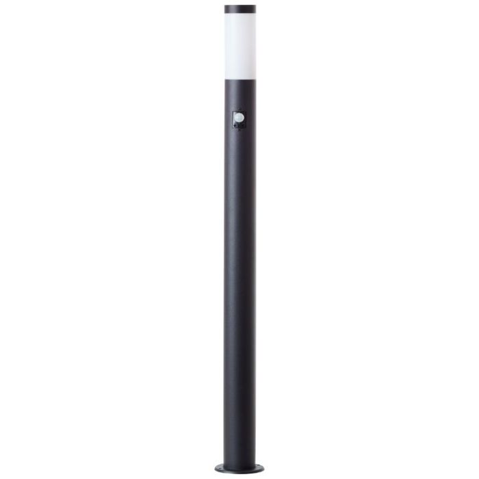 Metalen staande buitenlamp met bewegingssensor zwart, Meis, IP44