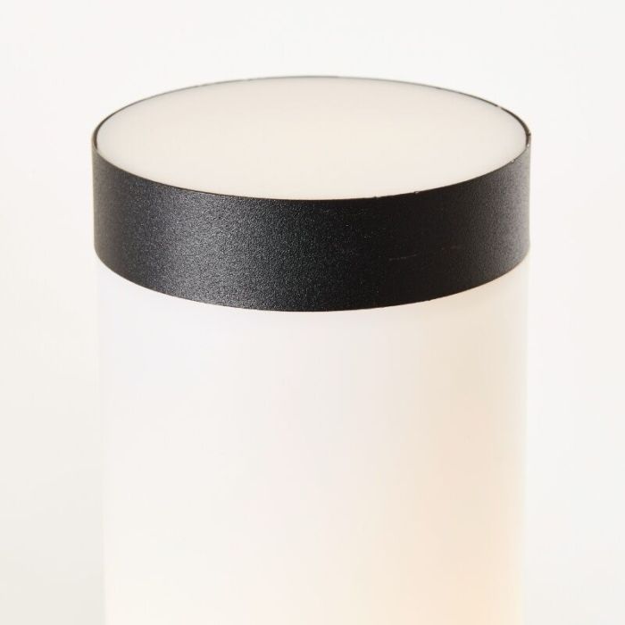 Metalen staande buitenlamp met bewegingssensor zwart, Meis, IP44