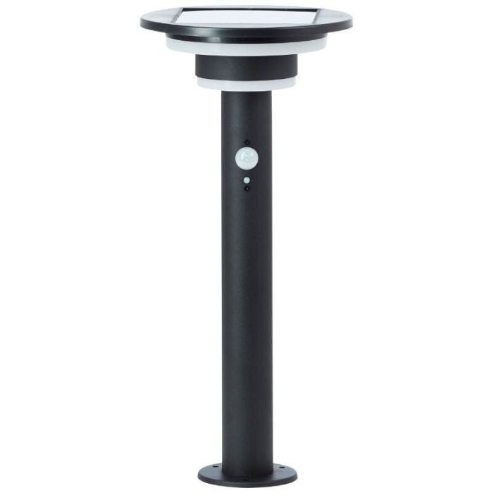 Moderne staande buitenlamp op zonne-energie zwart, Lonneke, 3W, 3000K LED, IP44