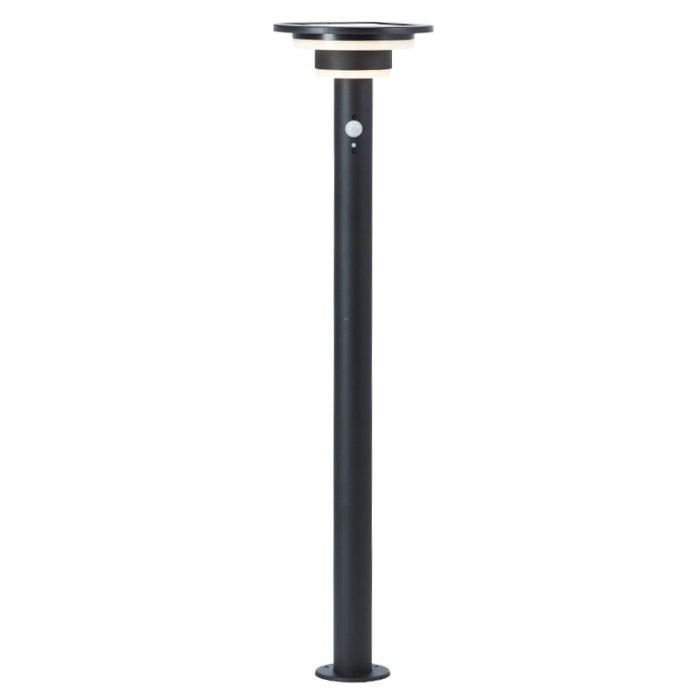 Moderne staande buitenlamp op zonne-energie zwart, Lonneke, 3W, 3000K LED, IP44