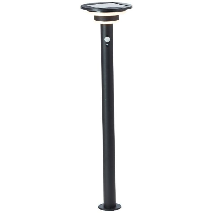 Moderne staande buitenlamp op zonne-energie zwart, Lonneke, 3W, 3000K LED, IP44