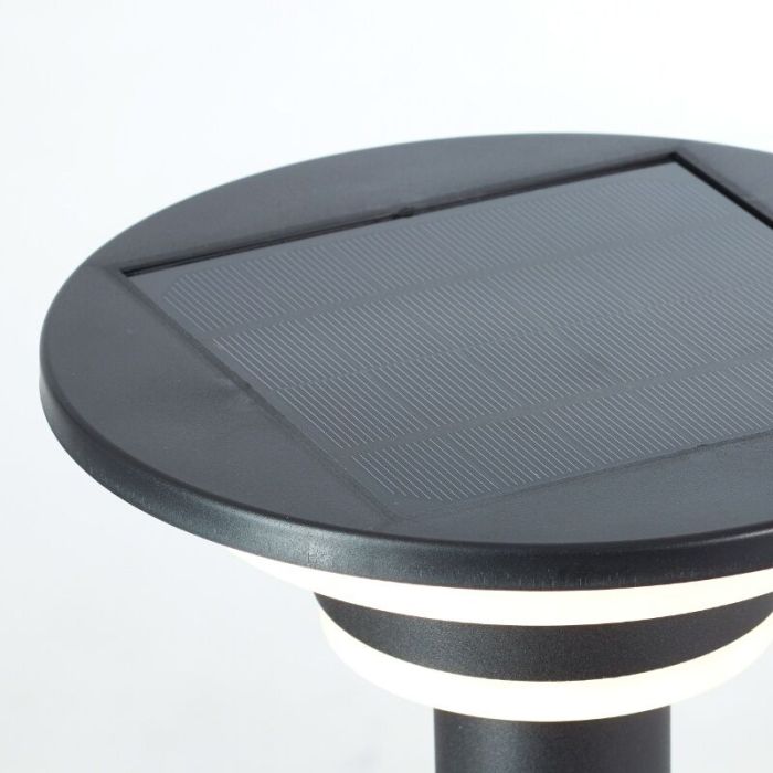 Moderne staande buitenlamp op zonne-energie zwart, Lonneke, 3W, 3000K LED, IP44