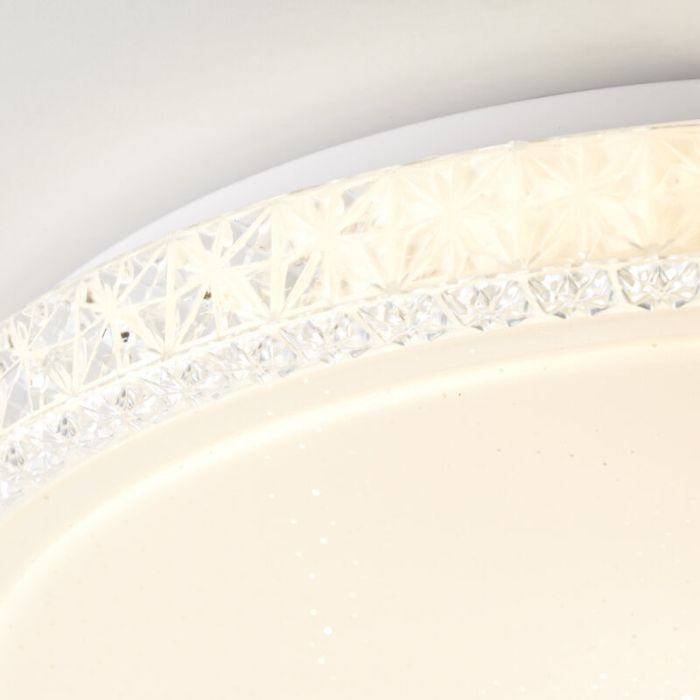Design plafonniere Baki, Kunststof, 24W warm wit LED