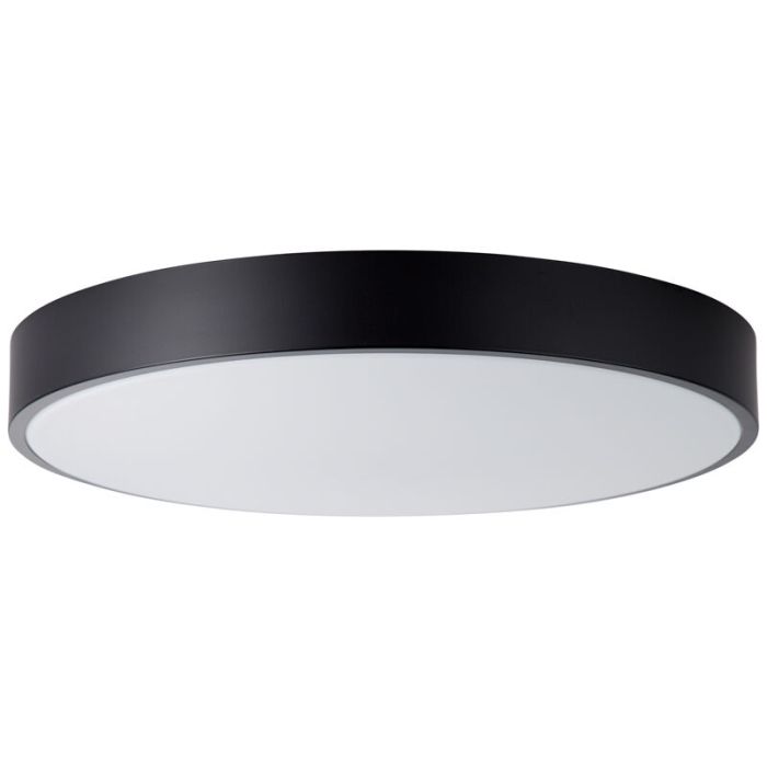 Moderne plafonnière zwart, Asude, 60W, warm tot koud wit verstelbare LED, met afstandsbediening