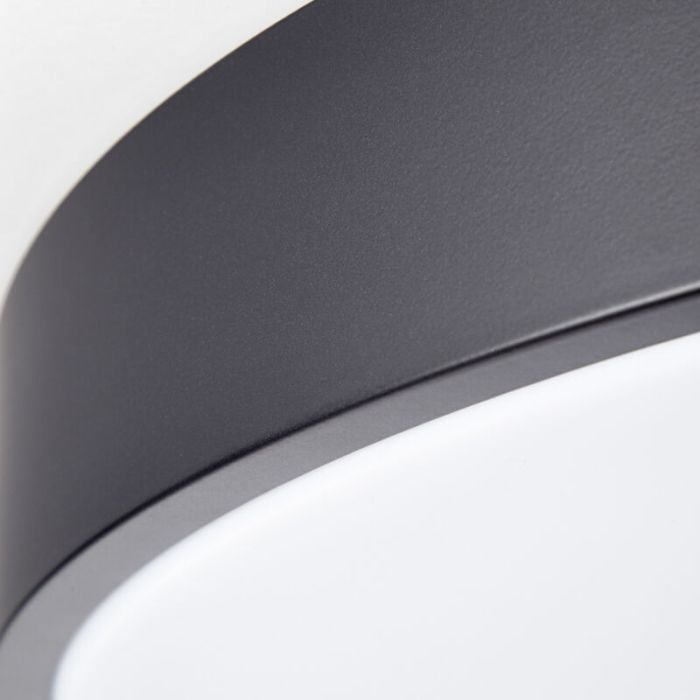 Moderne plafonnière zwart, Asude, 60W, warm tot koud wit verstelbare LED, met afstandsbediening