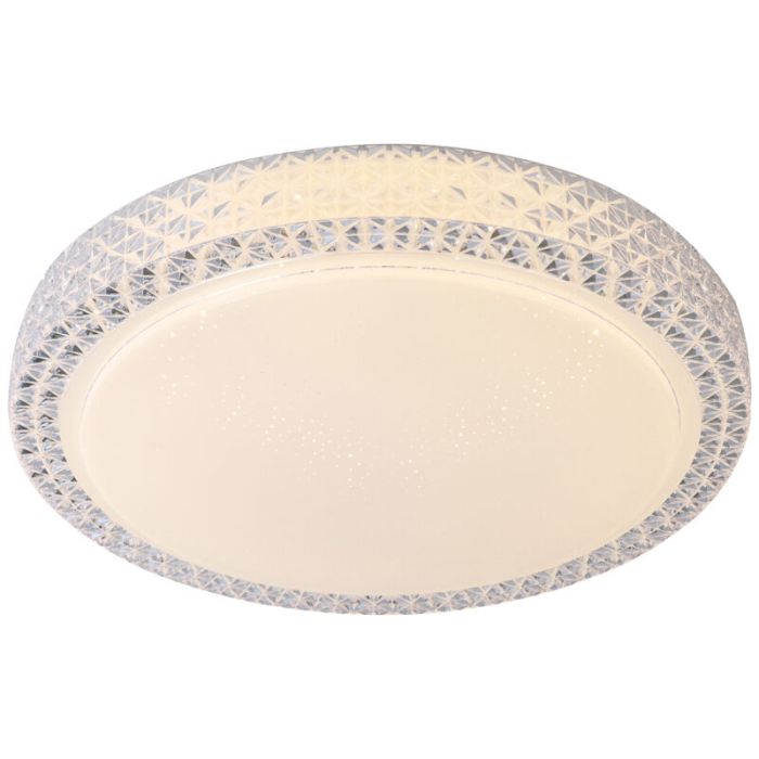 Design plafonniere Baki, Kunststof, 60w LED met instelbare lichtkleur en afstandsbediening