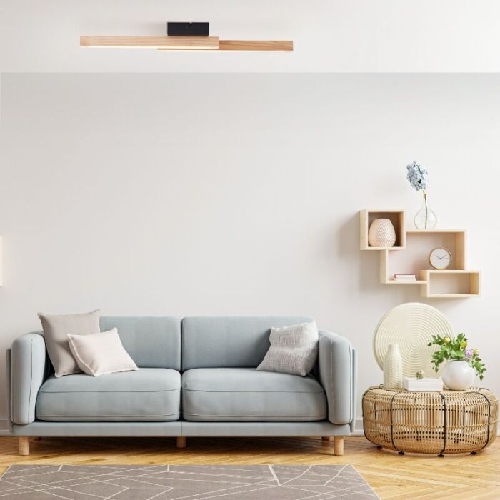 Landelijke plafondlamp bruin, Renuka, 11W, 3000K LED