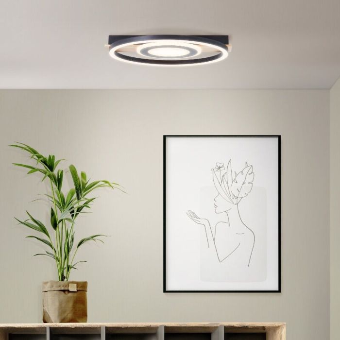 Design plafonnière bruin, Konrad, 20W, 3000K LED