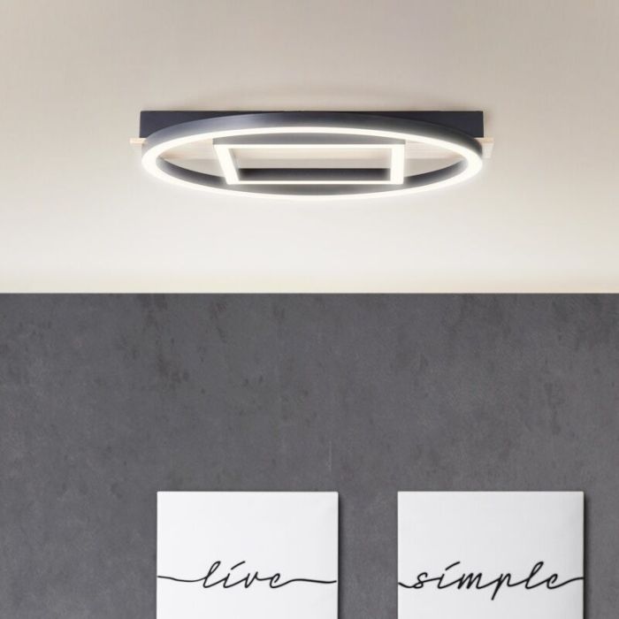 Design plafonnière bruin, Konrad, 20W, 3000K LED