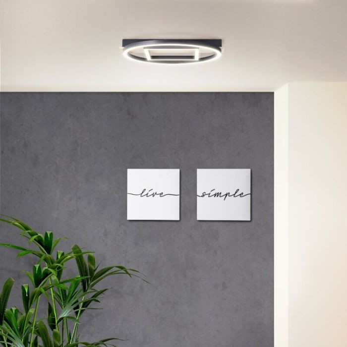 Design plafonnière bruin, Konrad, 20W, 3000K LED