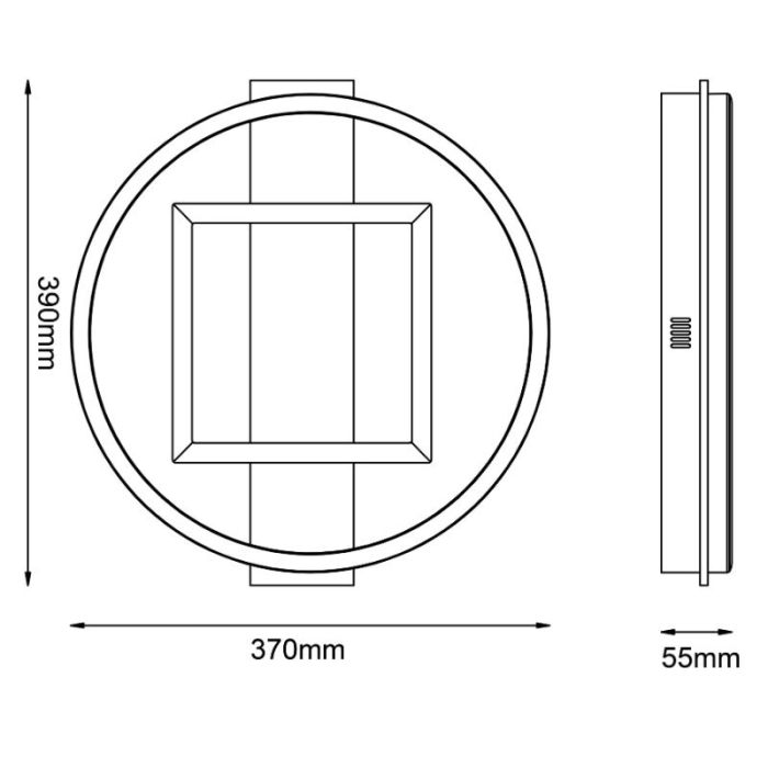 Design plafonnière bruin, Konrad, 20W, 3000K LED