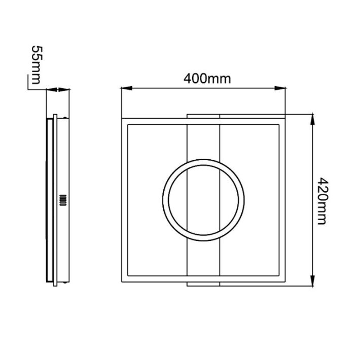 Design plafonnière bruin, Konrad, 20W, 3000K LED