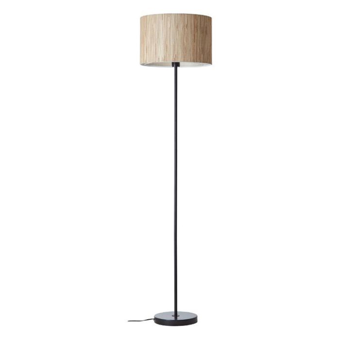 Landelijke vloerlamp beige, Wenda, met schakelaar