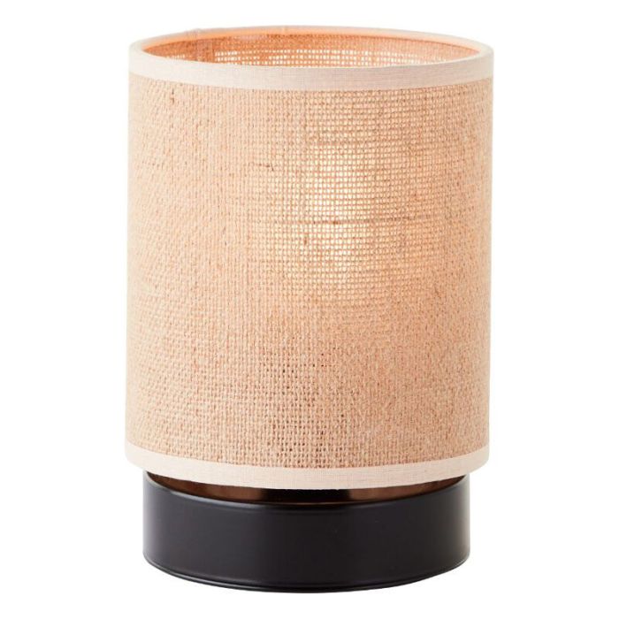 Landelijke tafellamp beige, Quintus, met schakelaar