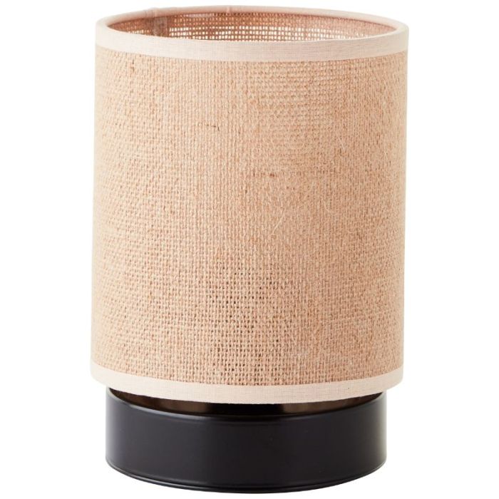Landelijke tafellamp beige, Quintus, met schakelaar