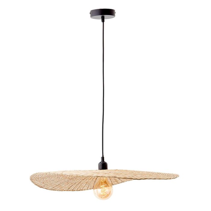 Houten hanglamp beige, Georgina