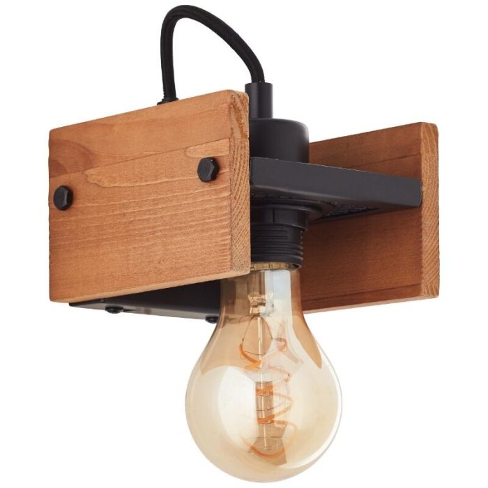 Houten wandlamp bruin, Rasha