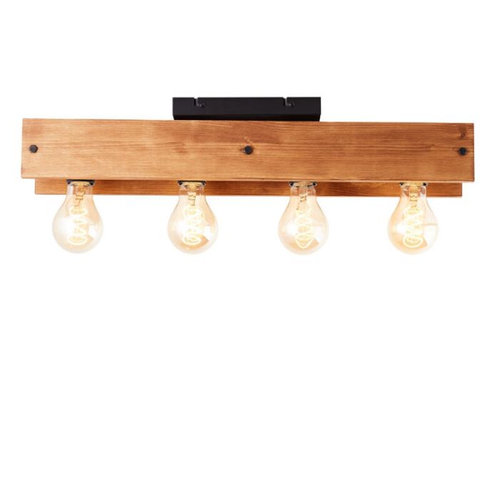 Houten plafondlamp bruin, Rasha