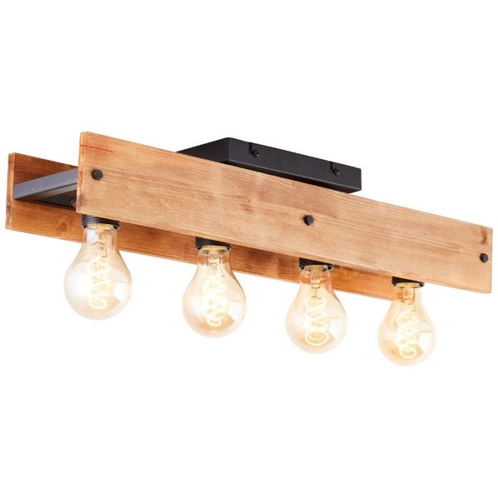 Houten plafondlamp bruin, Rasha