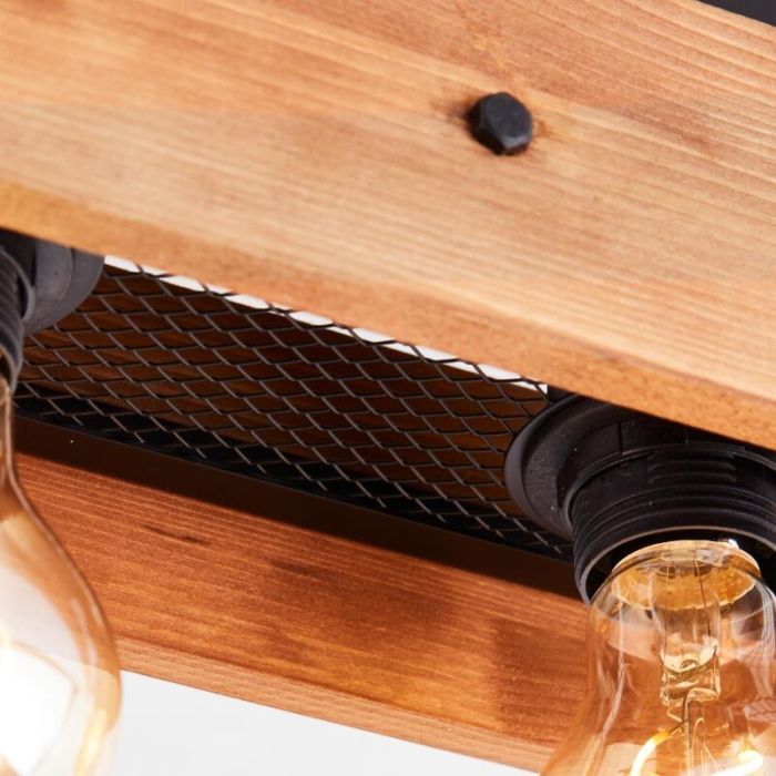Houten plafondlamp bruin, Rasha