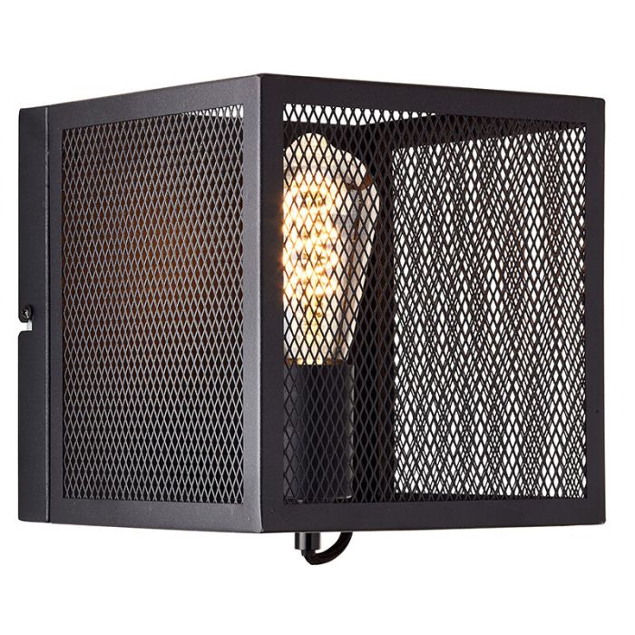Industriële wandlamp zwart, Esperanza