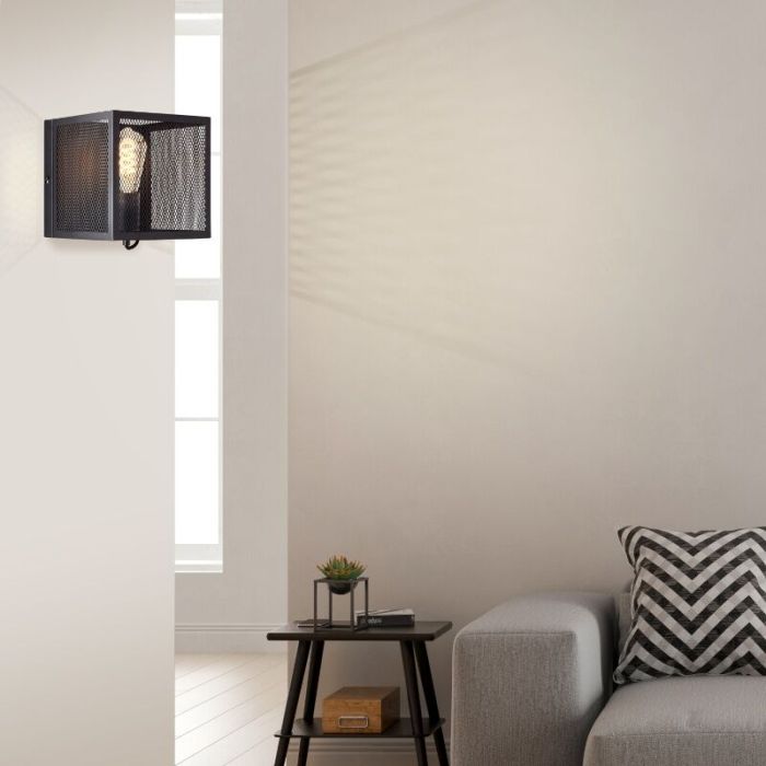 Industriële wandlamp zwart, Esperanza