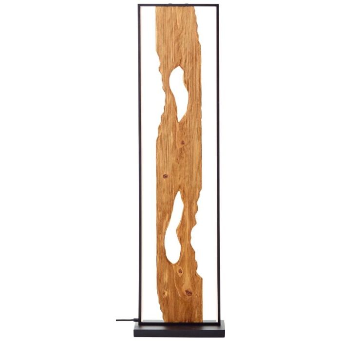 Landelijke vloerlamp bruin, Raynor, 20W, 3000K LED, met schakelaar