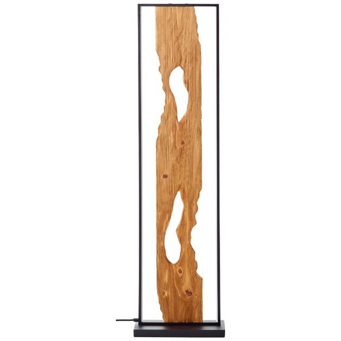 Landelijke vloerlamp bruin, Raynor, 20W, 3000K LED, met schakelaar