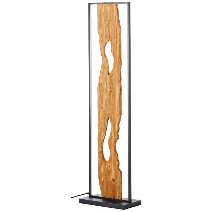 Landelijke vloerlamp bruin, Raynor, 20W, 3000K LED, met schakelaar
