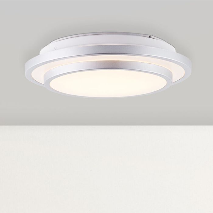 Moderne plafonniere Richie, metaal, 12W warm wit LED