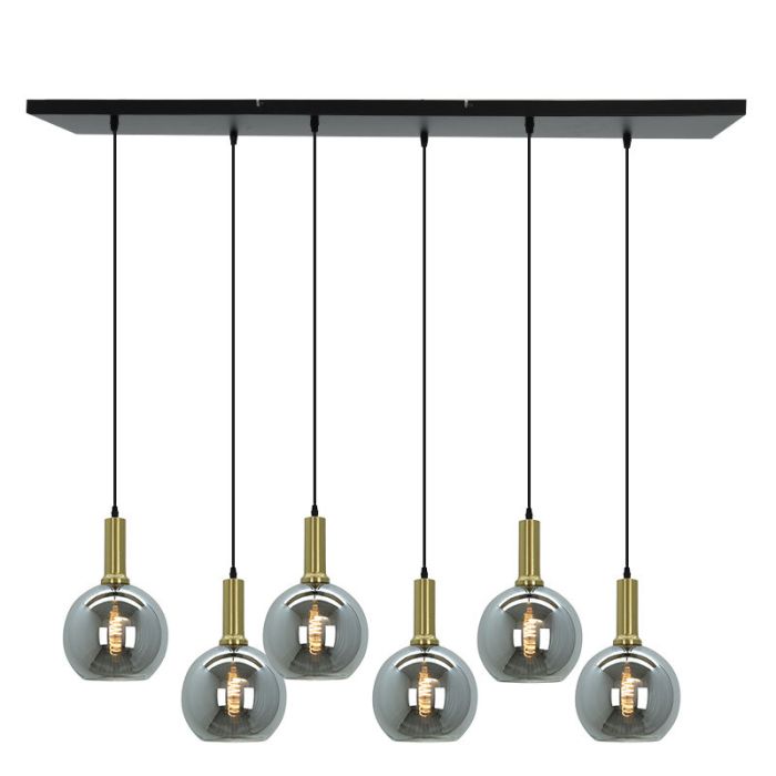 Design hanglamp grijs, Giada, 6L