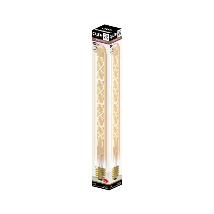 Dimbare Calex E27 LED buislamp amber, 3,8W, 2100K