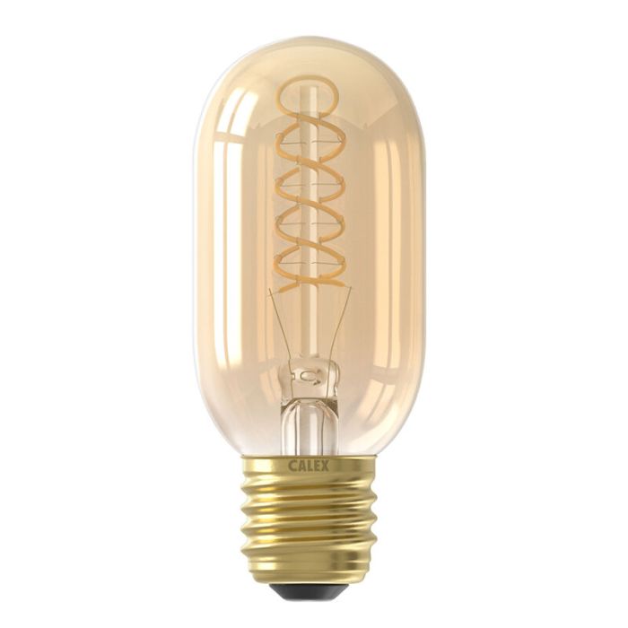Dimbare Calex E27 LED buislamp amber, 3,8W, 2100K