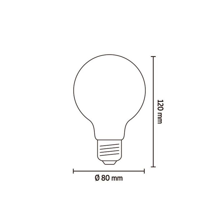 Dimbare Calex E27 LED filament lamp amber, 3,8W, 2100K