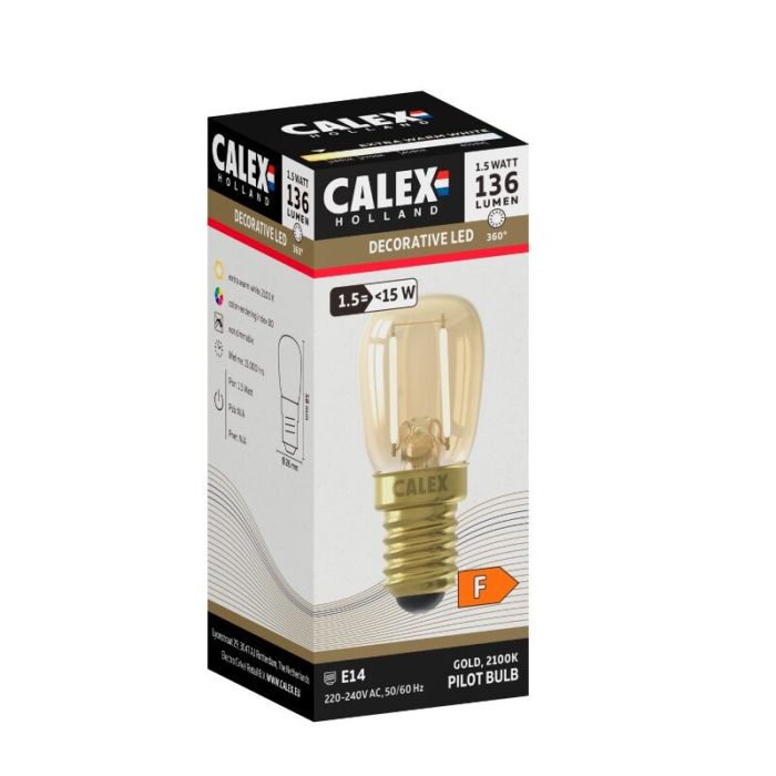 Calex E14 schakelbord LED lamp amber, 2,7W, 2100K