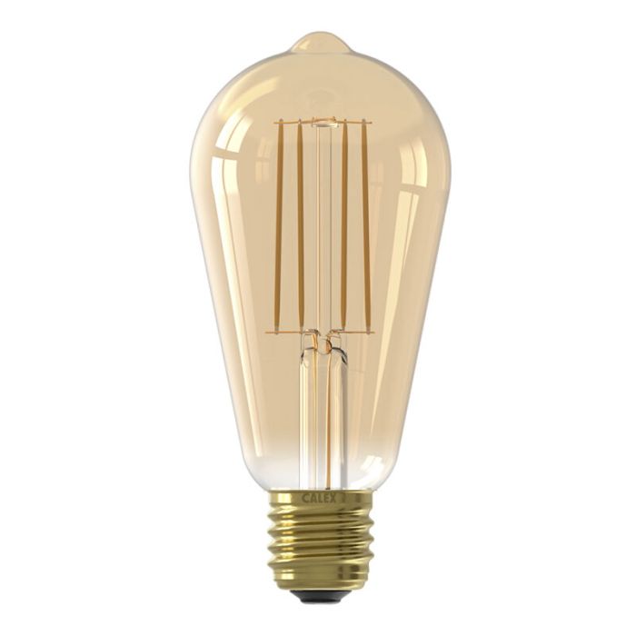 Dimbare Calex E27 LED Edison lamp amber, 4,5W, 2100K